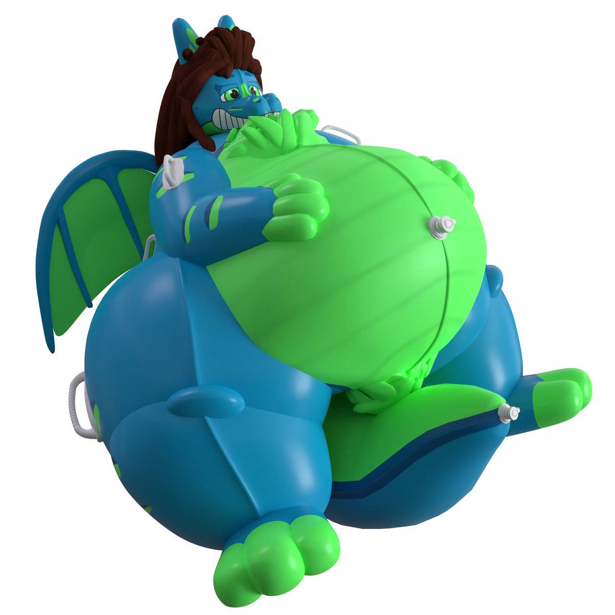 WFapsProd's tweet image. Pooltoy variant of Boon I made alongside my balloon collie earlier this year