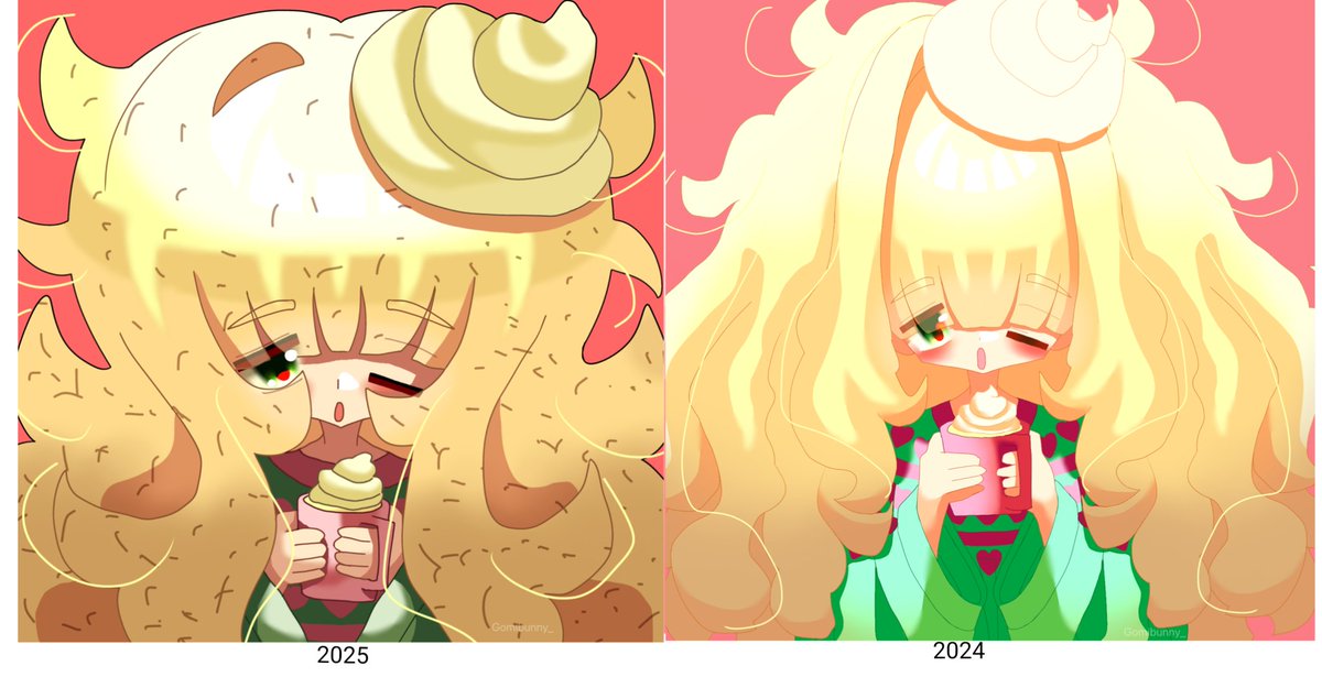 gomibunny_'s tweet photo. Eggnog girl redraw. And happy Christmas eve 🎄🎄
#redraw #redrawchallenge #digitalart #animeart https://t.co/2cBhFy6s3N