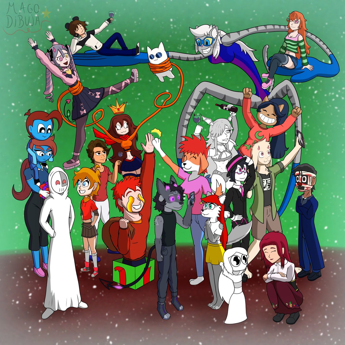 ¡Feliz nochebuena y feliz navidad, gente!

Me alegra poder compartir este lugar con tanta gente bella, espero que esto siga por mucho tiempo

¡Que tengan una hermosa navidad!