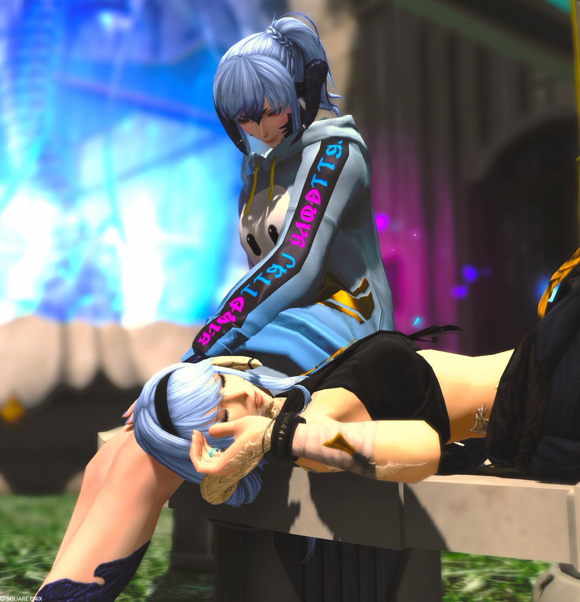 ボスのフレの太もも好きアウラとフレになってもろた😊