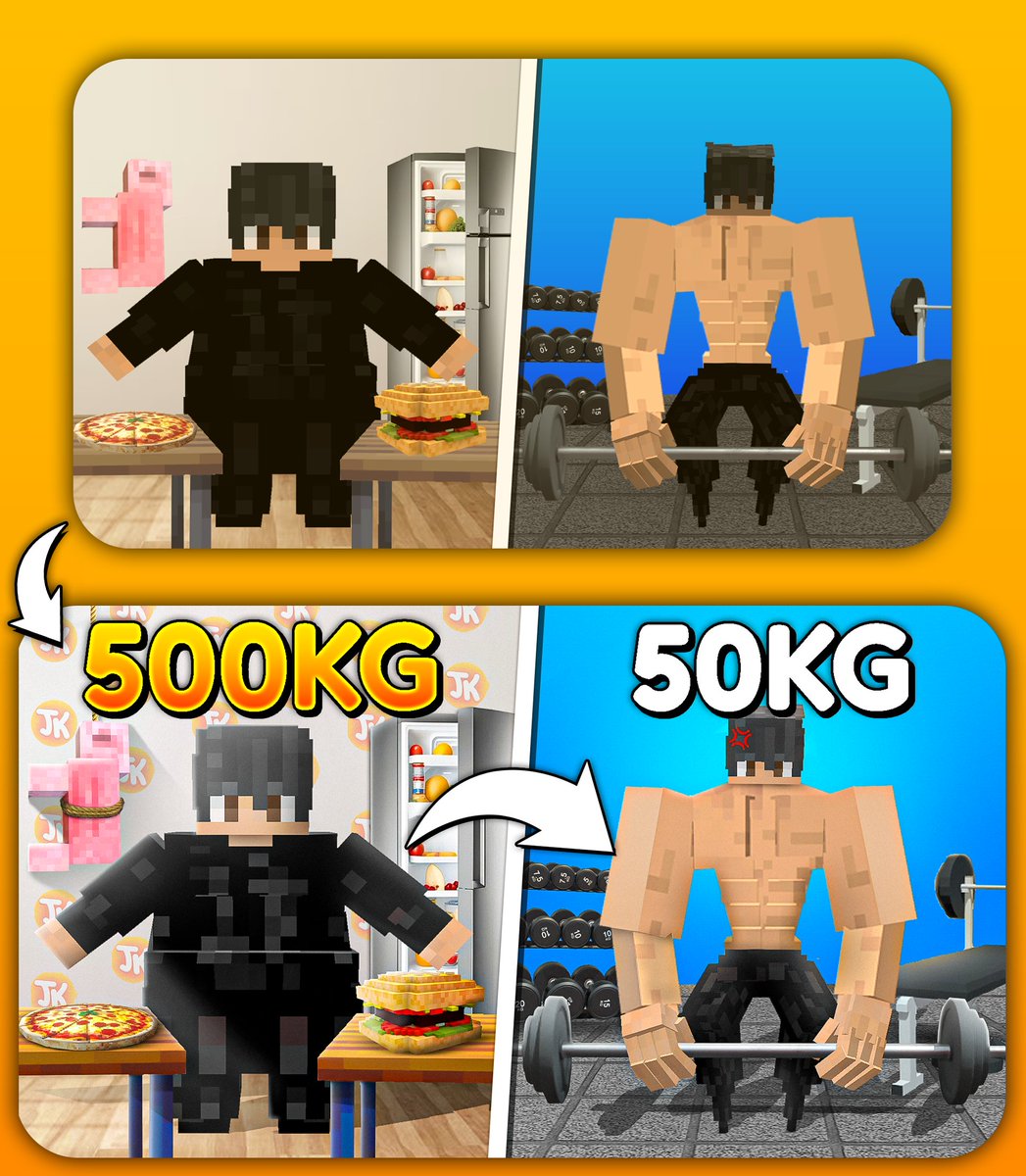 MansuXD29's tweet photo. Professional Minecraft Thumbnail Designer 

Yt Channel - Junkeyy (3.0Million)

Video Title - Transforming From 500kg to 50kg in Minecraft

DM for More Inquiry https://t.co/I2eTA94HbR