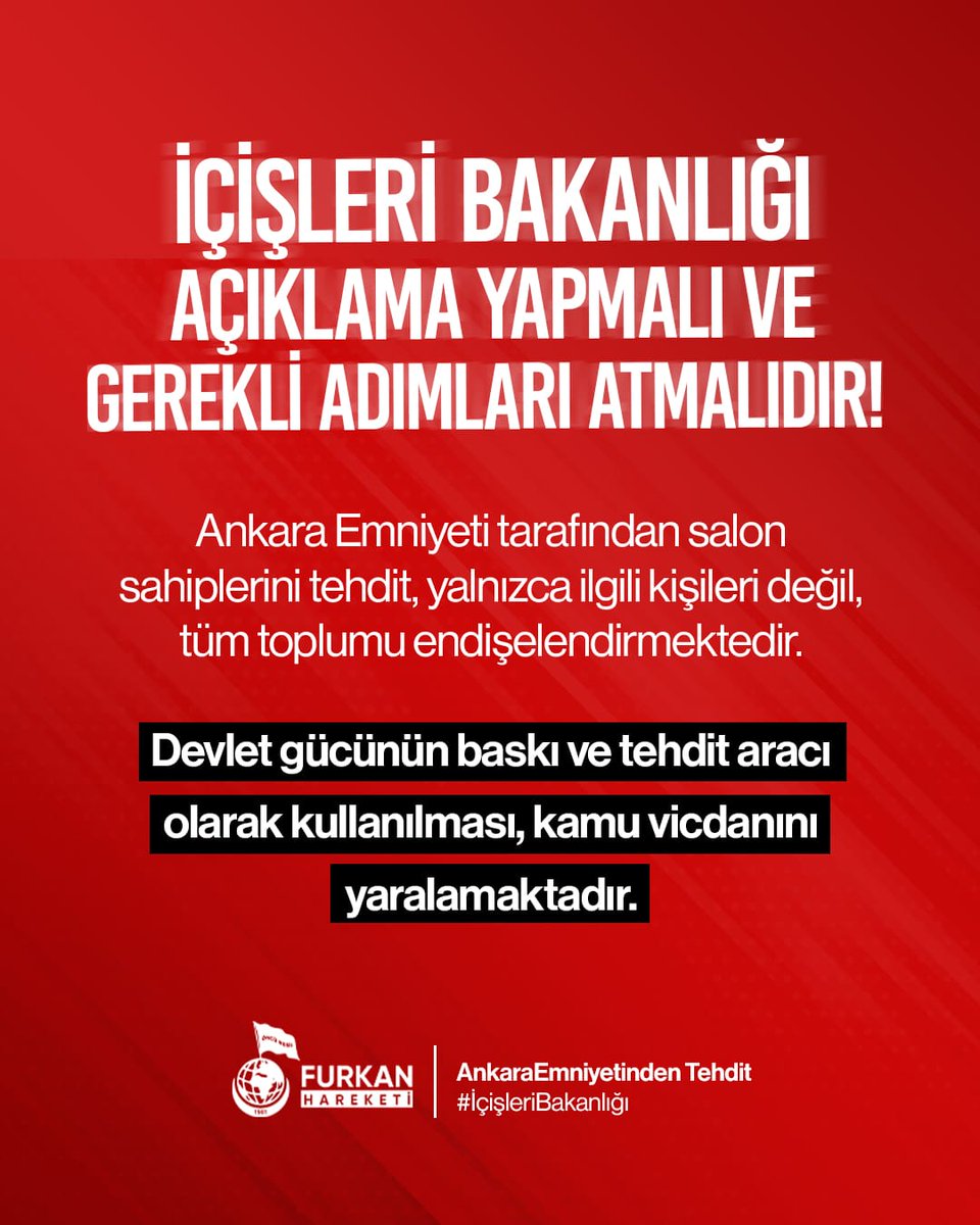 AnkaraEmniyetinden Tehdit
#İçişleriBakanlığı