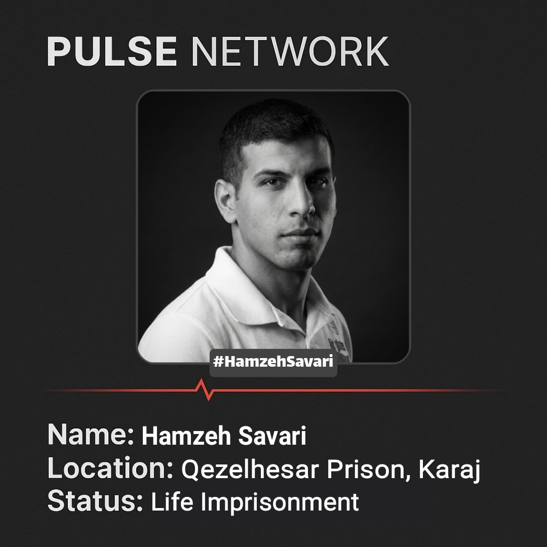 PULSENETWORK_C's tweet photo. 📌 #HamzehSavari, a political prisoner, has endured years of harsh imprisonment, torture, and exile in Iranian prisons, including Karun, Sheiban, and Raja’i-Shahr. Despite legal violations and the execution of his brothers, he remains steadfast and advocating for human rights. https://t.co/SDQnx6aIrY
