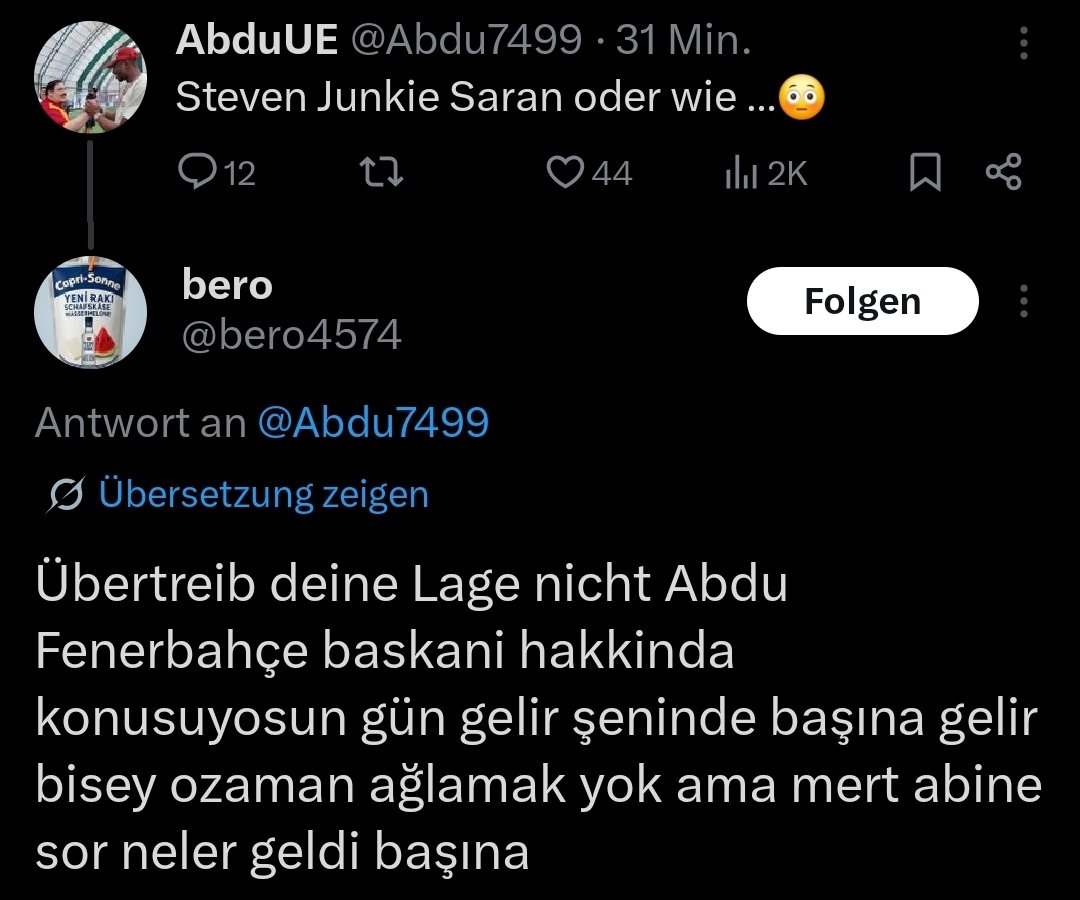 LakeGS's tweet image. "Fenerbahce baskani hakkinda konusuyosun"

Er hat aus Steven Koksbaron einen Propheten gemacht töve tövbe

Habe mich immer gefragt wie Ali Koc 7 Jahte lang ne ganze Fanbase an der Nase herumführen konnte. Jetzt weiss ich es