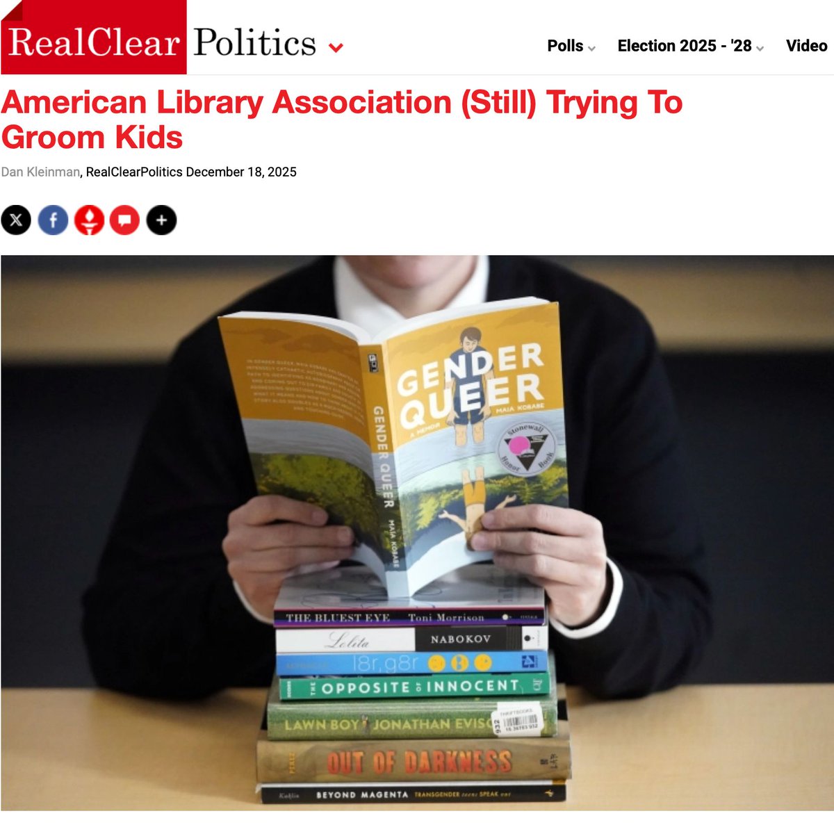 OccupyLibraries's tweet image. "ALA's critics do not want to 'ban' anything. Nor do they want to challenge the freedom to read–I know because I’m one of them. We do, however, want people to know that the ALA wants inappropriate materials in your kids' hands, regardless of your parental preferences."