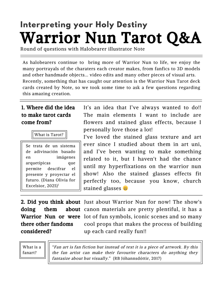 TheHaloWN's tweet image. Note's (@noooooo_te) round of questions.
Part 1.

All mistakes are mine.
#WarriorNun #SaveWarriorNun #Avatrice