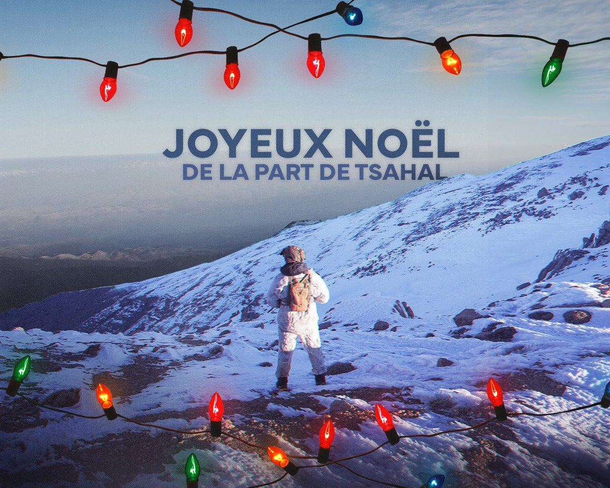 Tsahal_IDF's tweet image. Tsahal souhaite un joyeux Noël à tous ceux qui le célèbrent ! ❄️🎄