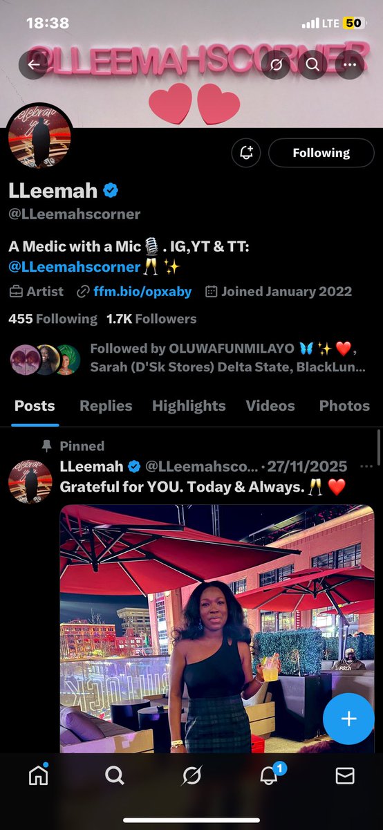 ComfortDfw's tweet photo. @LLeemahscorner Done my queen and following you on all platforms I pray luck shine on me more blessing queen 
9049526612 opay 
Comfort John 
@LLeemahscorner 
@LLeemahscorner https://t.co/6qihujBaxC