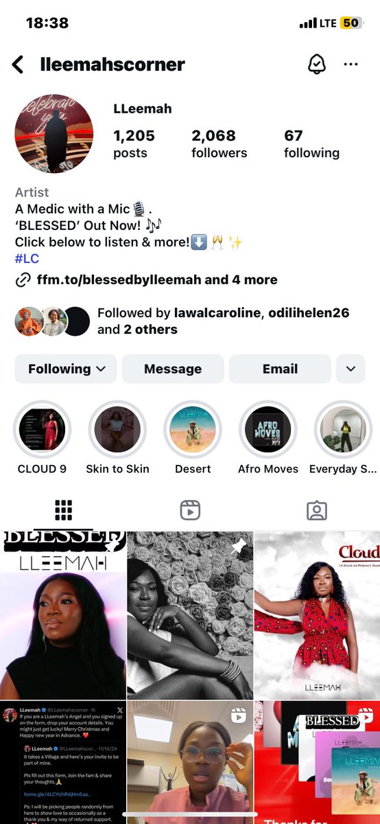 ComfortDfw's tweet photo. @LLeemahscorner Done my queen and following you on all platforms I pray luck shine on me more blessing queen 
9049526612 opay 
Comfort John 
@LLeemahscorner 
@LLeemahscorner https://t.co/6qihujBaxC