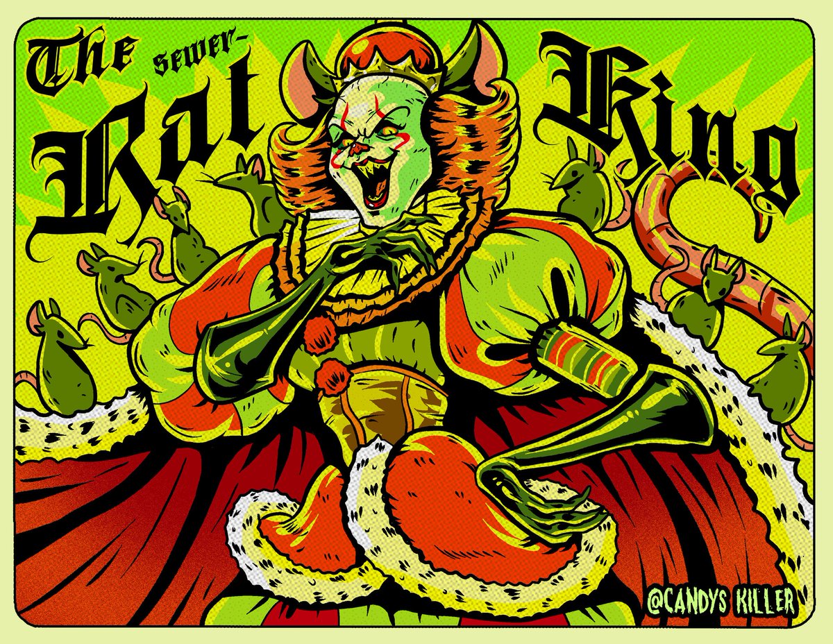 Oh no, it's the Rat King! 🩰👑 🐀 
🟢 Commissions Open!! 1/2
#welcometoderry #thenutcracker #pennywise #christmas #comic