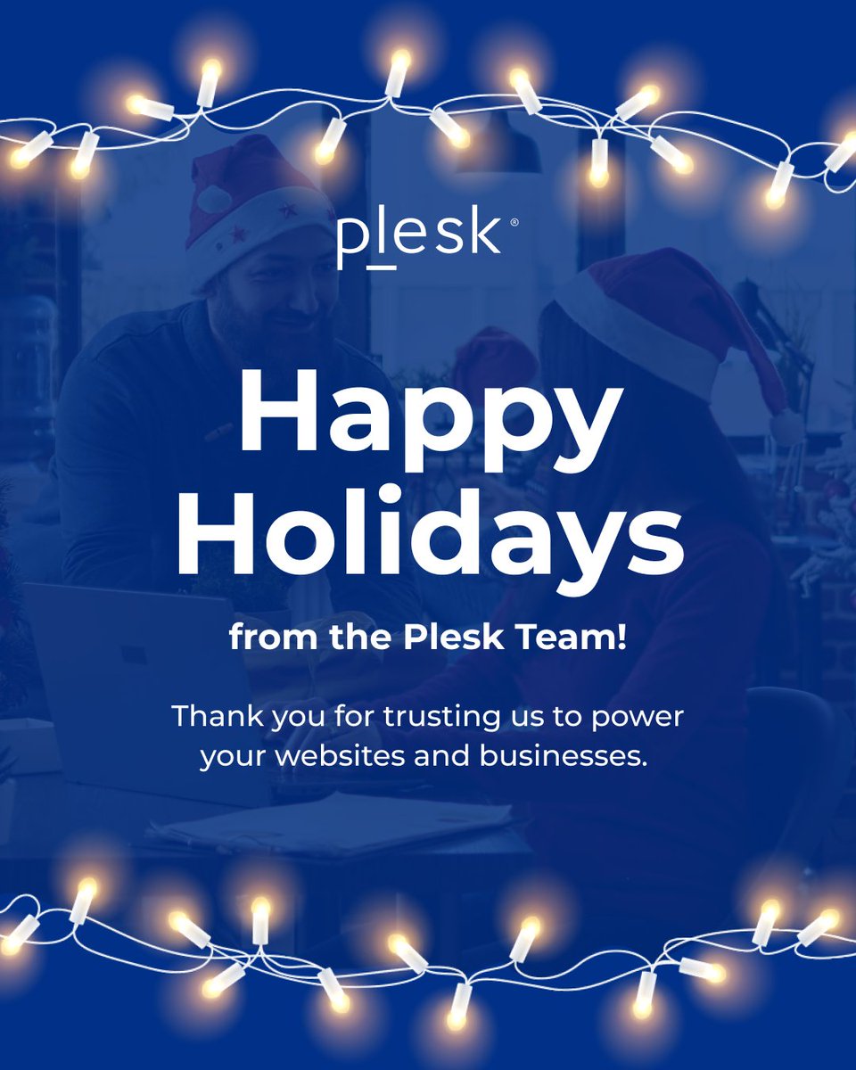 Plesk's tweet image. As 2025 comes to a close, we’re inspired by everything you’ve built and scaled with Plesk this year. 

Here’s to an even stronger, more secure, and successful 2026! 

What was your biggest hosting win in 2025? Share with us!