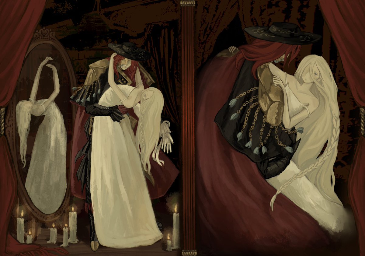 deadjunie's tweet image. phantom of the opera aleph6 for @kai_nyma 🎭🪽#r1999secretsanta2025