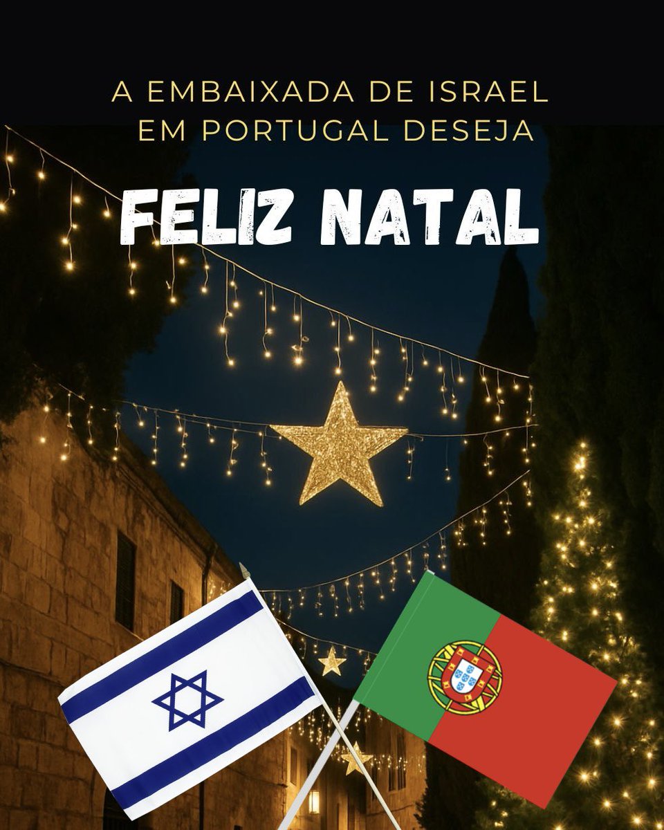 IsraelinPT's tweet photo. Desejamos a todos os portugueses um Feliz Natal https://t.co/UXwSMkw8re