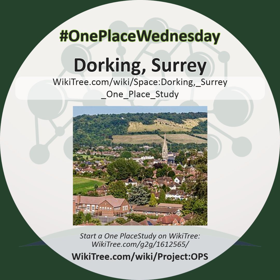 #OnePlaceWednesday showcase: Dorking, Surrey
Explore the lives &amp; stories of residents in this community through collaborative genealogy research!
📍WikiTree.com/wiki/Space:Dor…
#OnePlaceStudy #CollaborativeGenealogy