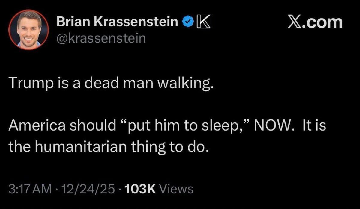BarronTNews_'s tweet image. JUST IN 🚨High level Democrat Party influencer Brian Krassenstein is being ACCUSED of crossing a dangerous line with rhetoric interpreted as urging violence against Donald Trump

Calls are now growing for an immediate ban from X and a full review by the Secret Service

Let’s be…