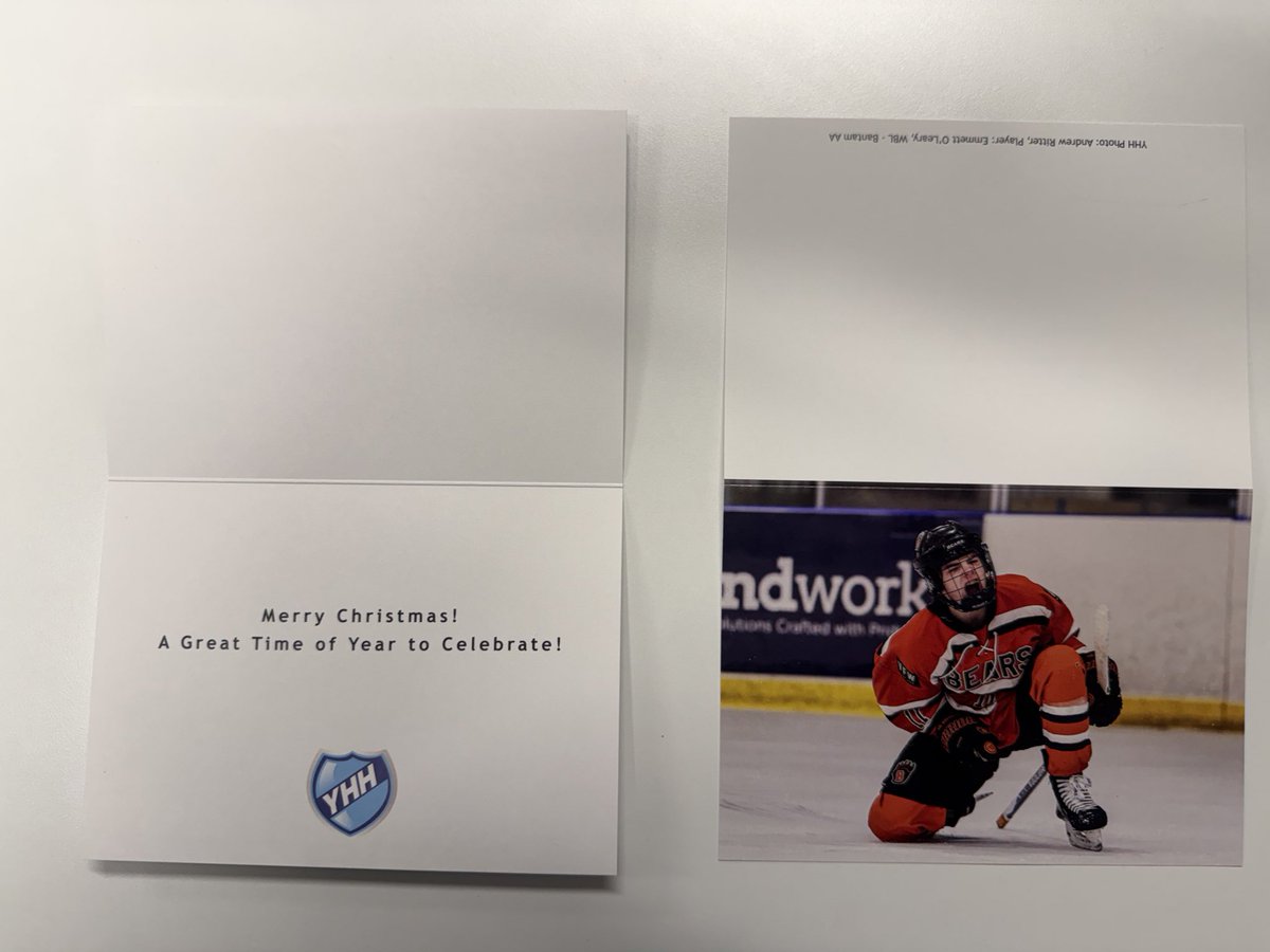 This year’s YHH Christmas card cover goes to Emmett O’Leary from <a href="/WBL_BantamAA/">WBL Bantam AA</a>.

Past covers were: 

2017 - Tanner Henricks
2018 - Trevor Boschee 
2019 - CC Bowlby
2020 - Anton Klint
2021 - Jack Johnson 
2022 - Maggie Malecha
2023 - Aaron Huglen
2024 - Jack Starfield