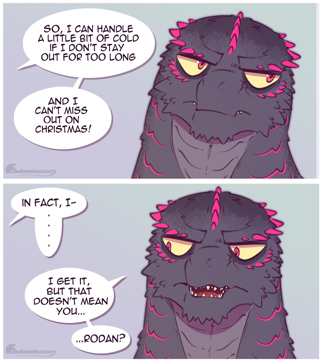 Endominator1's tweet image. Merry Christmas!

#Godzilla #Rodan #monsterverse #ゴジラ #Christmas #MerryChristmas