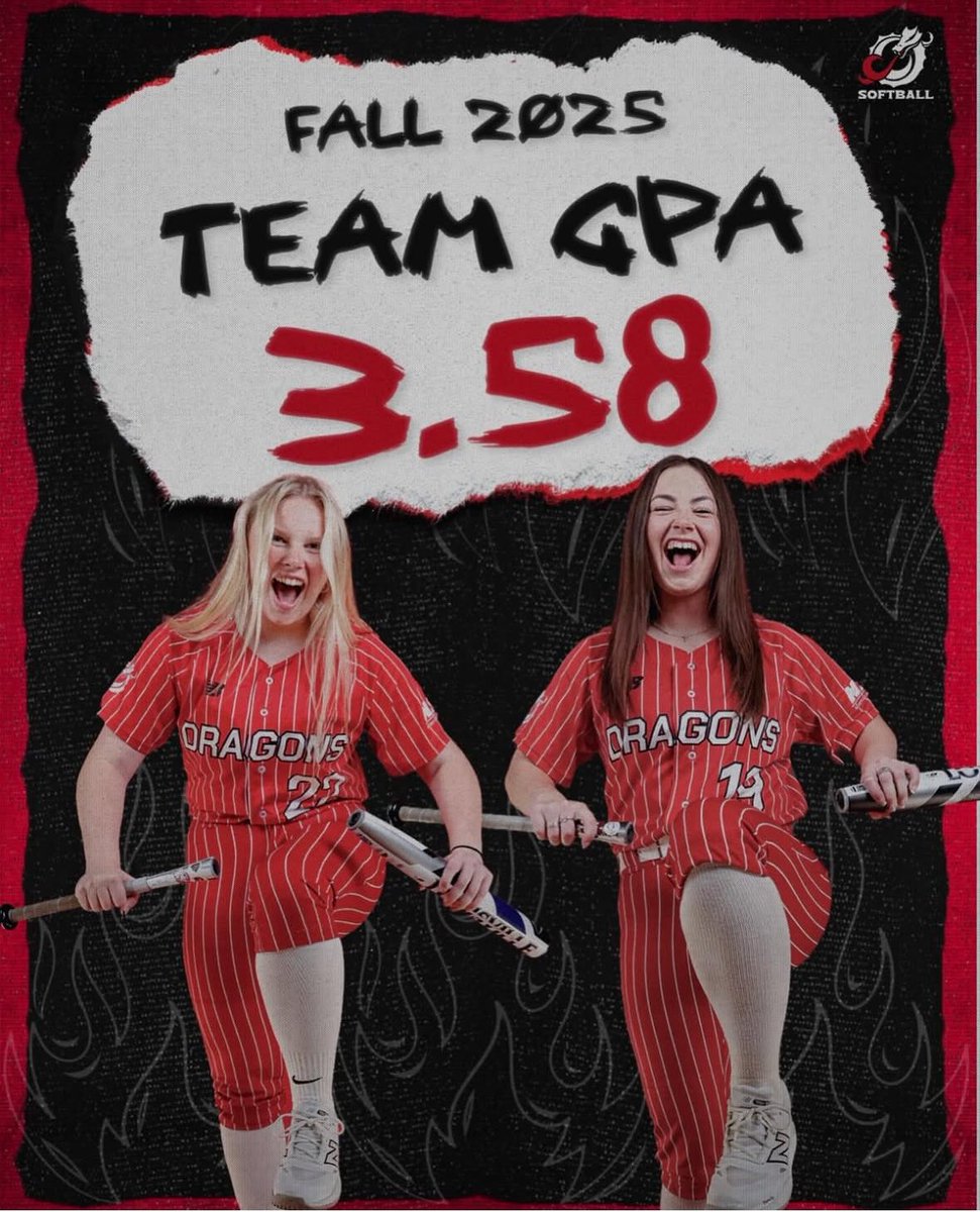 MSUM_Softball's tweet image. So proud of this group 💪🏼 a lot of hard work behind that GPA!! #RollDrags #winningonandoffthefield