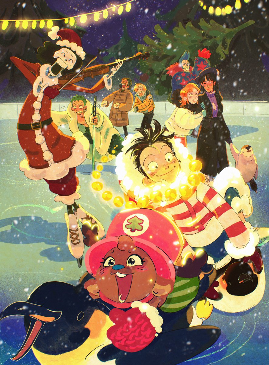 ok_Danka's tweet image. Merry Christmasuuu~ 🤲🏻🎄🎄🎄❄️☃️⛸️ #ONEPIECE