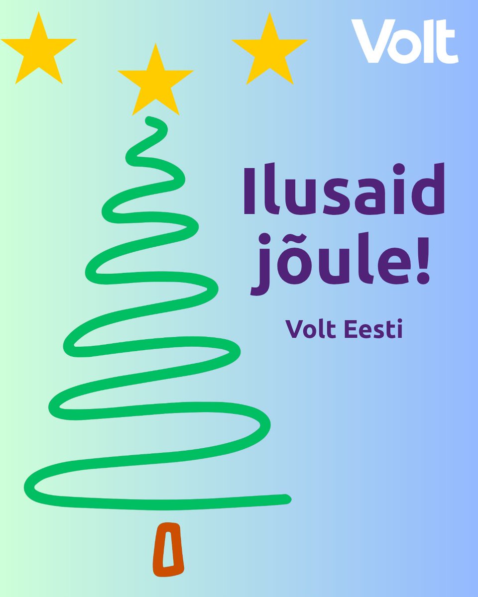Kauneid pühi!
Soovib Volt Eesti🤗