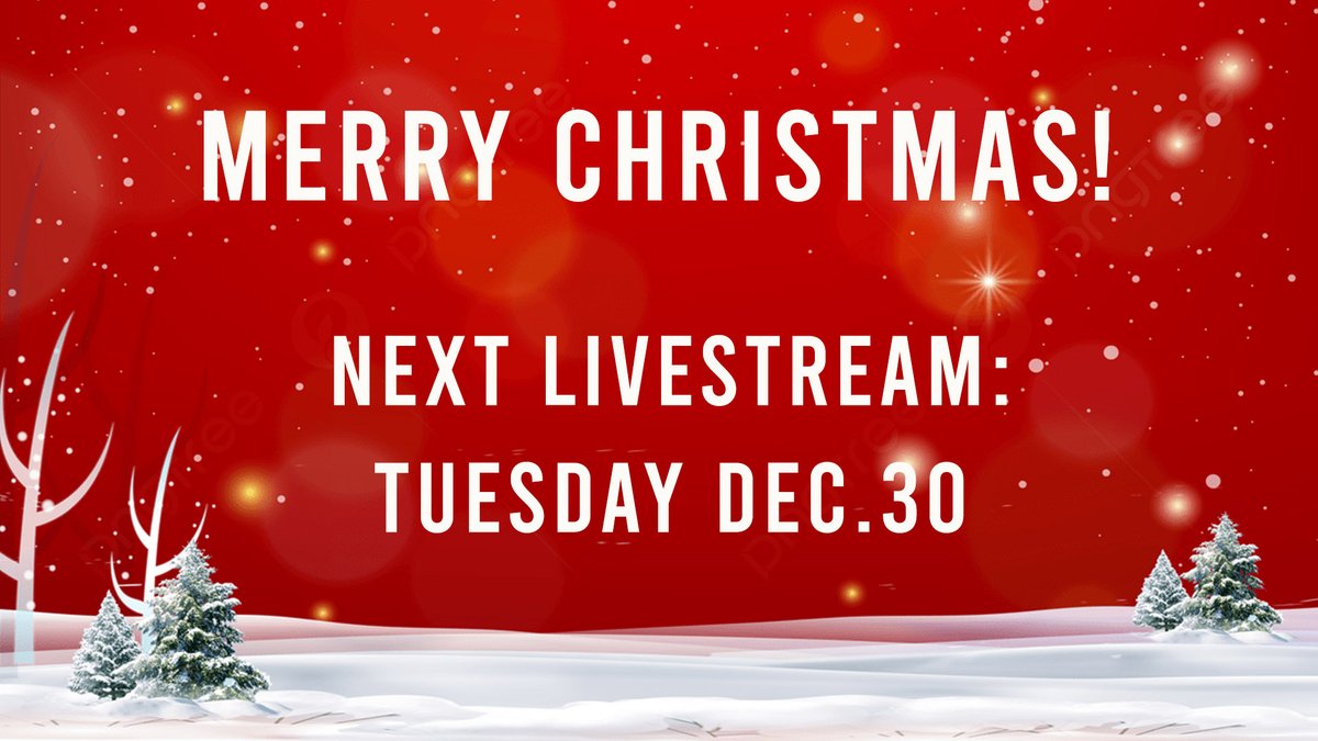 Hi! Wanted to wish you all a Merry Christmas and let you that my next live stream will take place on December 30! Cheers!  ⁨<a href="/40splishsplash/">Splish</a>⁩