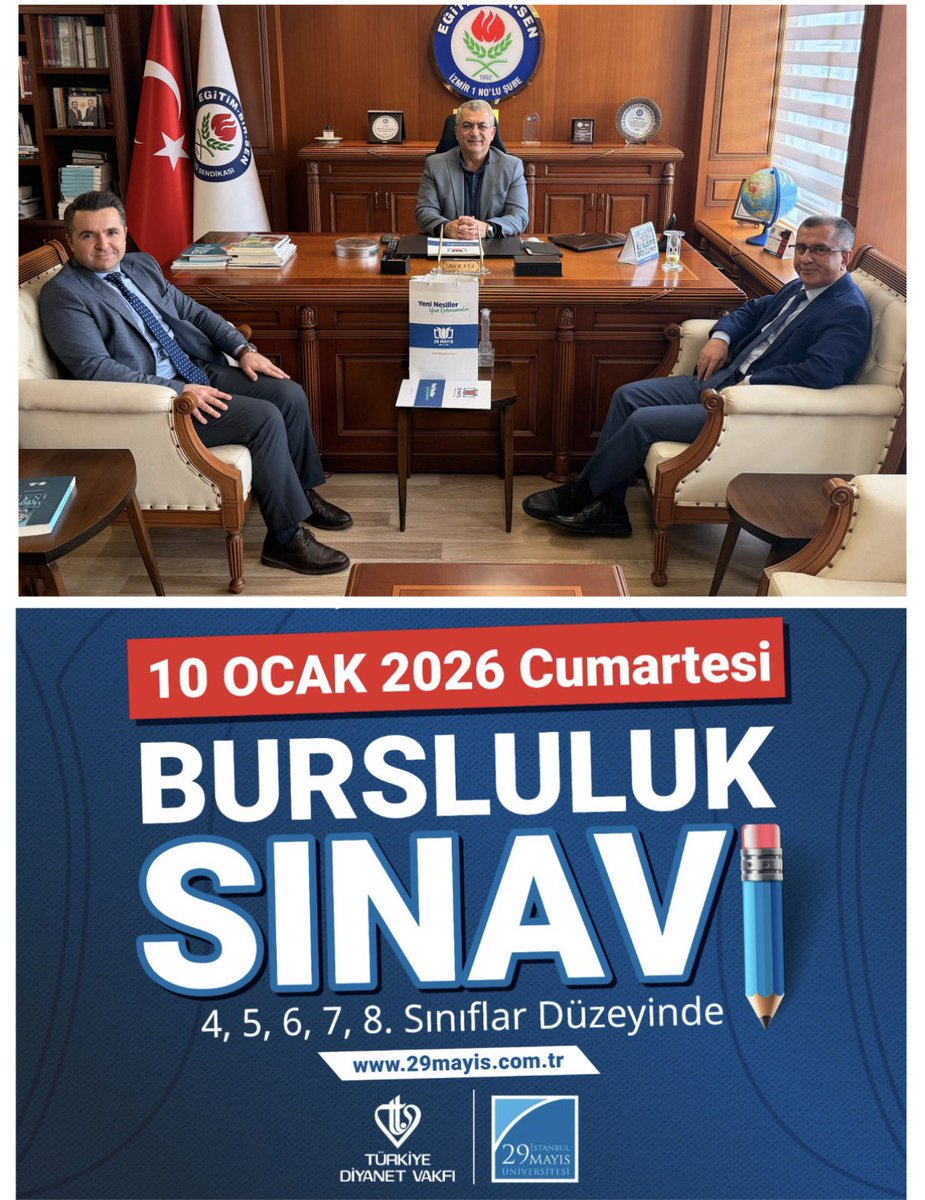 29 Mayıs Okulları Genel Müdür Yardımcısı Sayın Özkan Tekin’i ve Dr. Mustafa Çiçek’i sendikamızda misafir ettik. Nazik ziyaretlerinden dolayı kendilerine teşekkür ediyorum.

Ziyaret kapsamında eğitim gündemine dair istişarelerde bulunduk ve iş birliği protokolümüzü yeniledik.