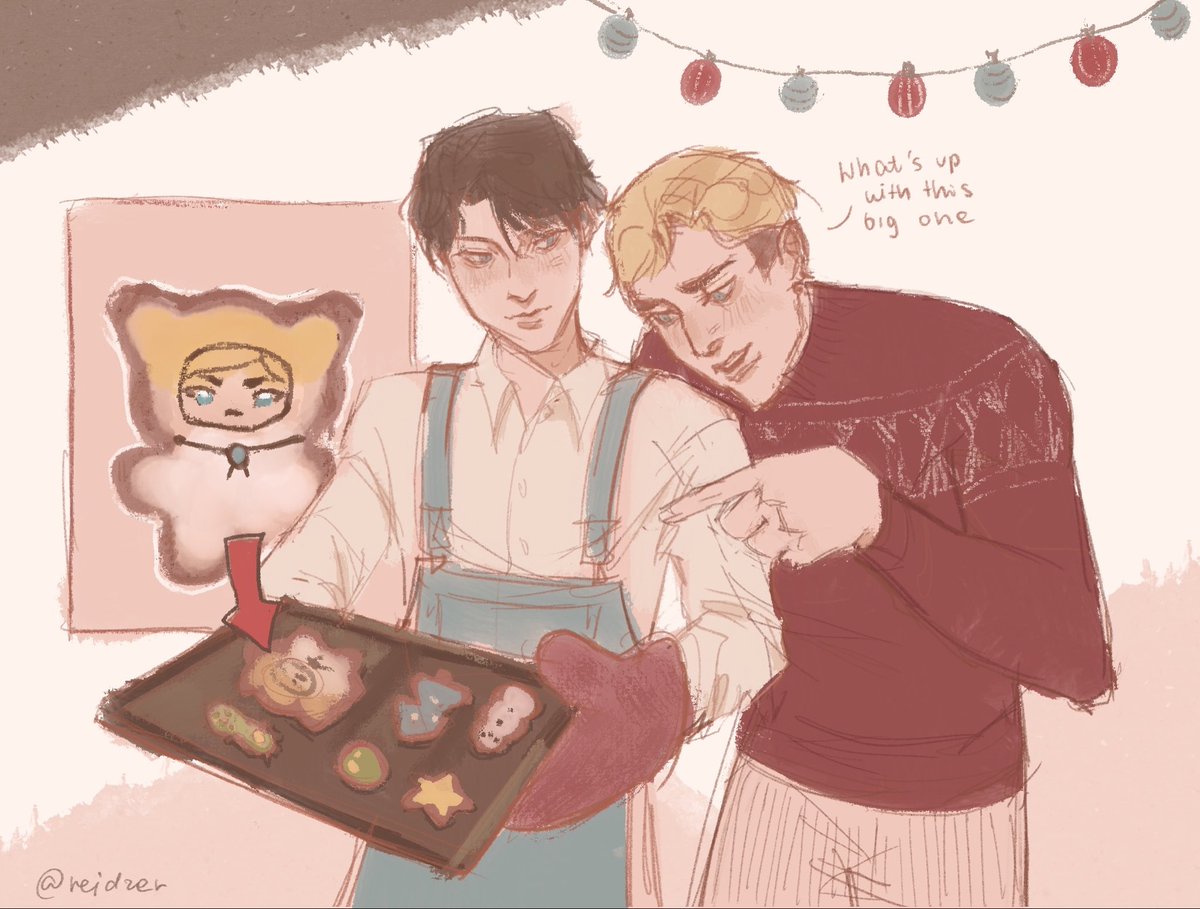 rejdzer's tweet image. happy christmas !! eruri gift for @nekine #eruri #aot #snk