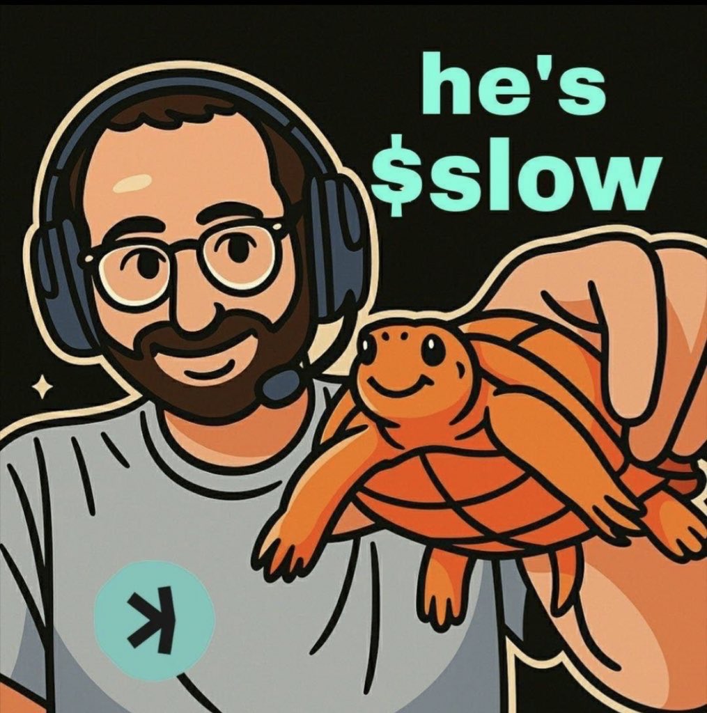 People are sleeping on $SLOW. We are the first meme coin honoring Yontans pet turtle on $KAS. Historically founders pets do extremely well on each chain and I’m betting $SLOW will be the same way on kaspa.