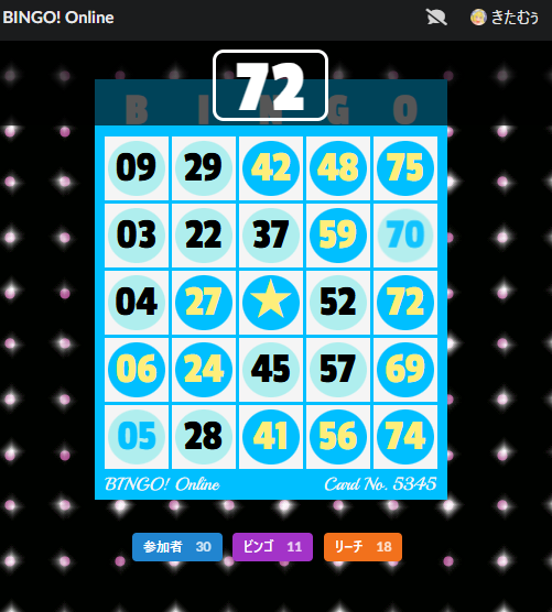 Post by きたむぅ✨💫 on X: ビンゴ大会の結果