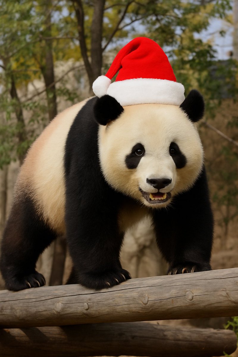 Merry Christmas⛄🎄✨
シャオがHAPPYをお届けしまーす🫶
#ジャイアントパンダ 
#シャオシャオ 
#MerryChristmas