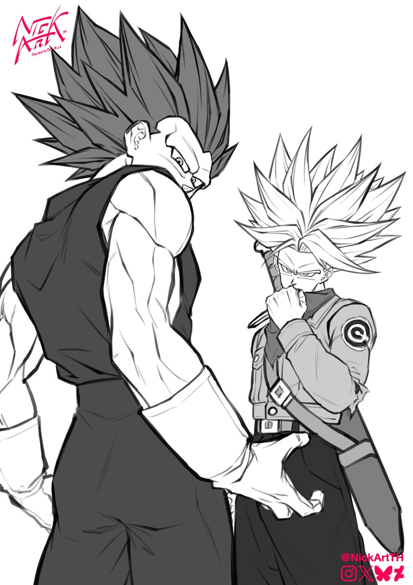 ZickArtTH's tweet image. Vegeta &amp;amp; Trunks