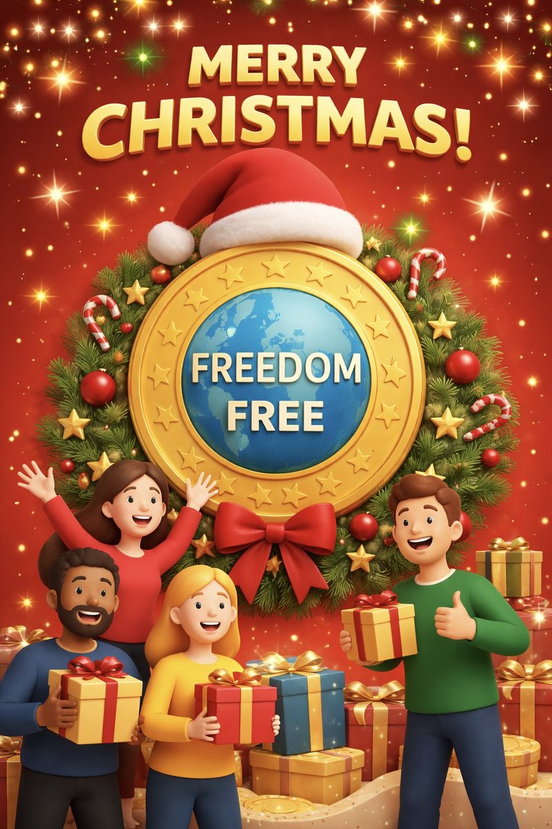 This Christmas, we celebrate more than the season we celebrate FREEDOM. 🎄

A coin built on community, belief, and hope for a better future.
May this season bring unity, strength, and new opportunities for all.

Let us support FREEDOM and grow together.
#CryptoCommunity #FREEDOM