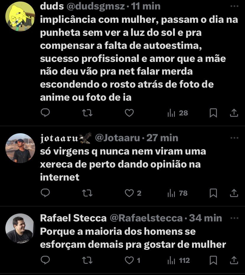 “Eu não comeria a ministra Carmen Lúcia”

Minhas replies automaticamente: