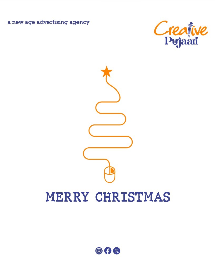 CreativePujaari's tweet photo. Merry Christmas! 🎄✨
May this season spark new ideas, warm stories and meaningful connections.
Let’s create something magical together.

#MerryChristmas #CreativePujaari #NewAgeAdvertising #SeasonOfCreativity #BrandStories #CreativeAgency #FestiveVibes #IdeasThatShine https://t.co/FjuYtmE73o