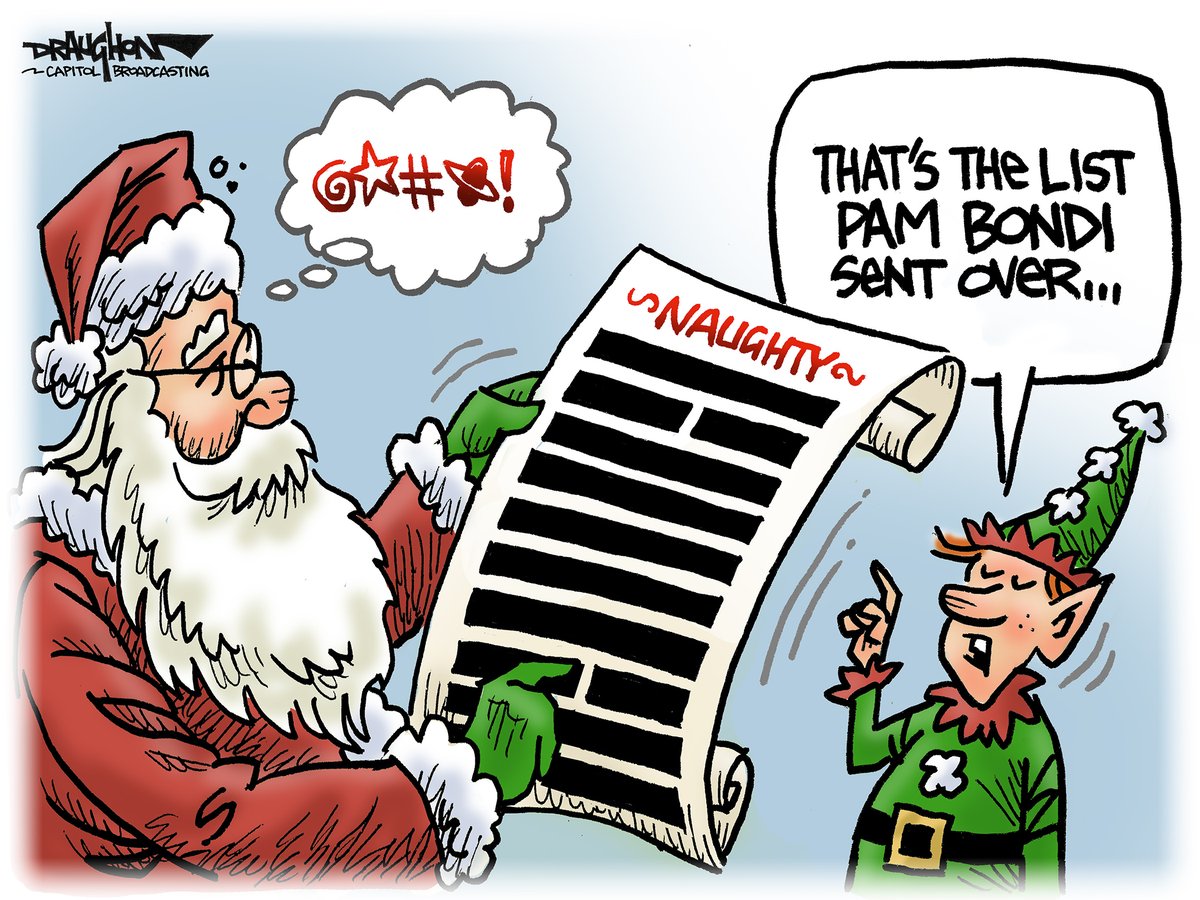 CbCeditorial's tweet image. Latest from @DennisDraughon "The DOJ releases the Naughty List" wral.com/22291111/ #EpsteinFiles #PamBondi #EpsteinCoverup #redacted