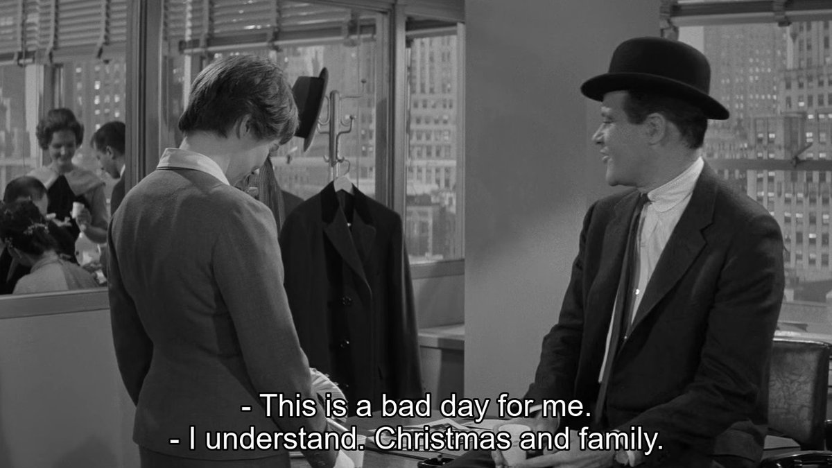 oldfilmsquotes's tweet image. The Apartment (Billy Wilder, 1960)