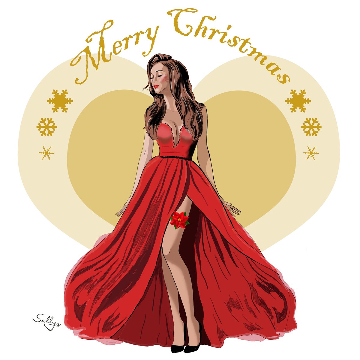 SLunapepe's tweet photo. ♥️Merry Christmas🎄メリークリスマス🌺Have a wonderful Xmas 🥂#クリスマスイラスト #Christmasillust #illust #イラスト #ガールズイラスト #girlsillust #art #アート https://t.co/E2YR8veElD