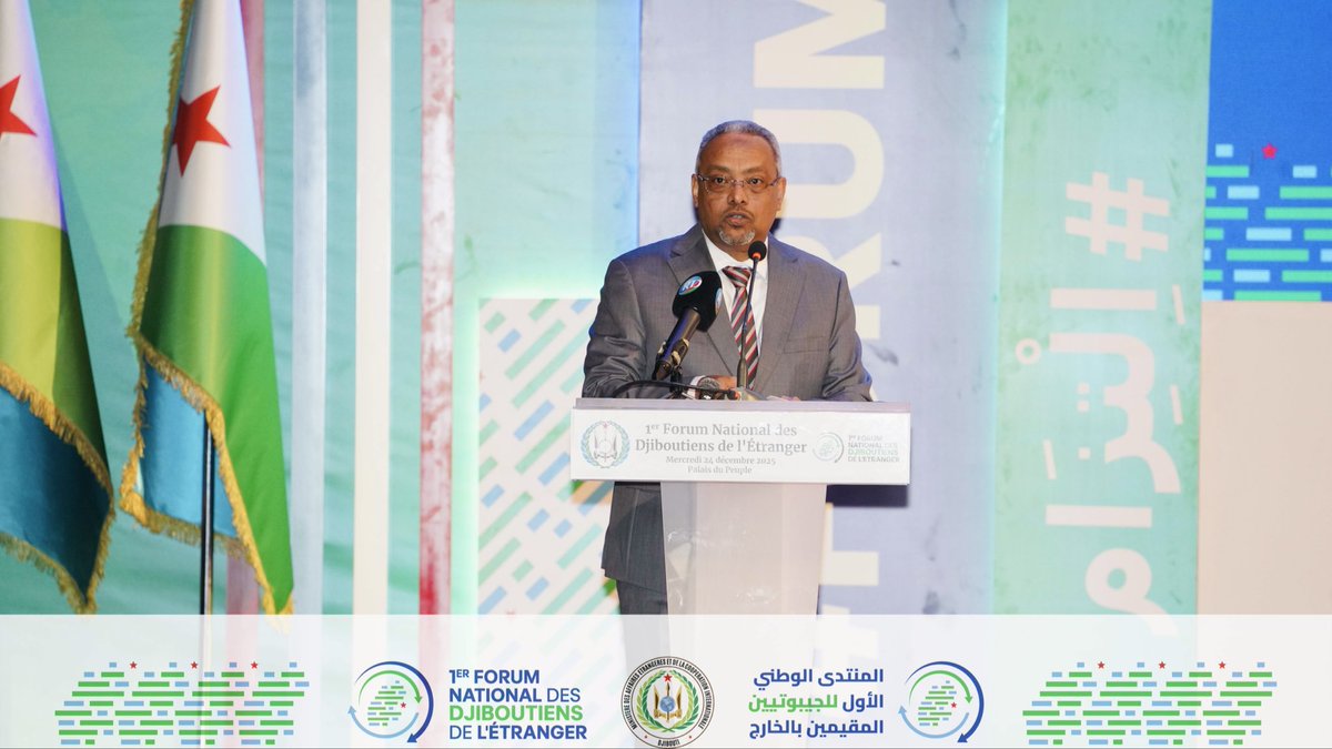 Sous le Haut Patronage du Président de la République, Son Excellence M. Ismaïl Omar Guelleh, Djibouti a franchi ce mercredi 24 décembre 2025 une étape structurante de sa politique d’ouverture et d’inclusion avec la tenue du Premier Forum National des Djiboutiens de l’Étranger.