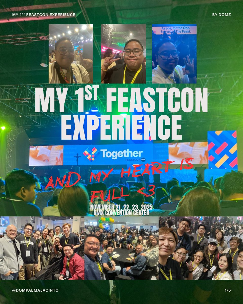 dompalmajacinto's tweet photo. My 1st FeastCon was an encounter, not just an event.
Classes reshaped how I see my faith and purpose. Daily Mass grounded me, and Confession—only my second in over a decade—felt like coming home. Grateful for the Feast family. I carry these blessings wherever I go. 💚 https://t.co/2yzdo9soyx