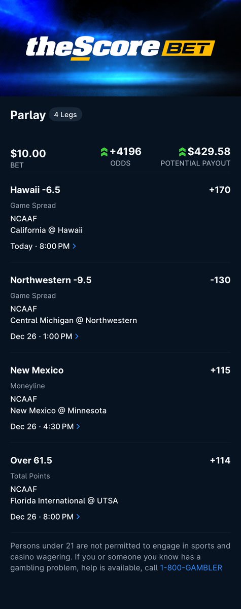 Profoster's tweet image. Bet with me on @thescorebet thescore.bet/shared_bet?id=…