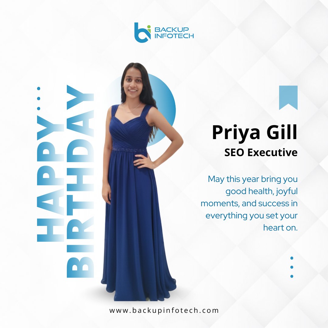 backupinfotech's tweet photo. Happy Birthday, Priya! ๐โจ
Today we celebrate not just your birthday, but the dedication, positivity. Your hard work and passion truly make a difference, and weโre grateful to have you with us.
https://t.co/iSN8Cm2pqN
#HappyBirthday #BirthdayWishes #TeamBackupInfoTech https://t.co/yPbxLWPH0S