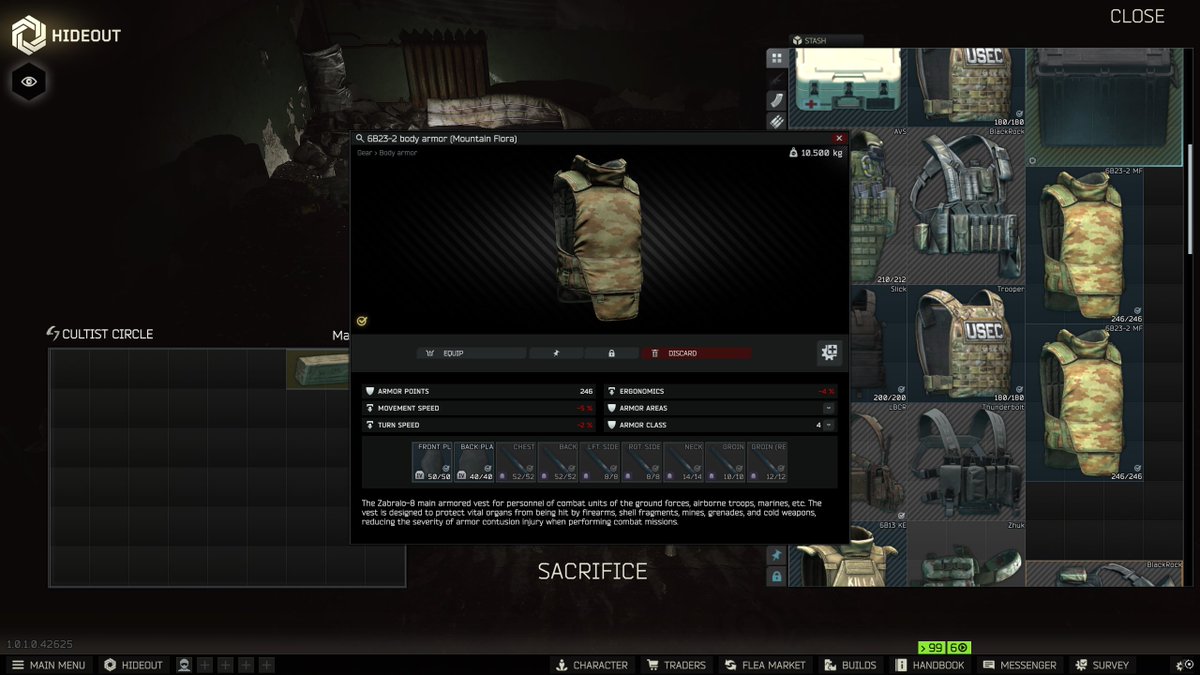 nutelli2go's tweet photo. #EscapefromTarkov 
It's crazy what they be puttin in them body armors https://t.co/a810GDAa8O