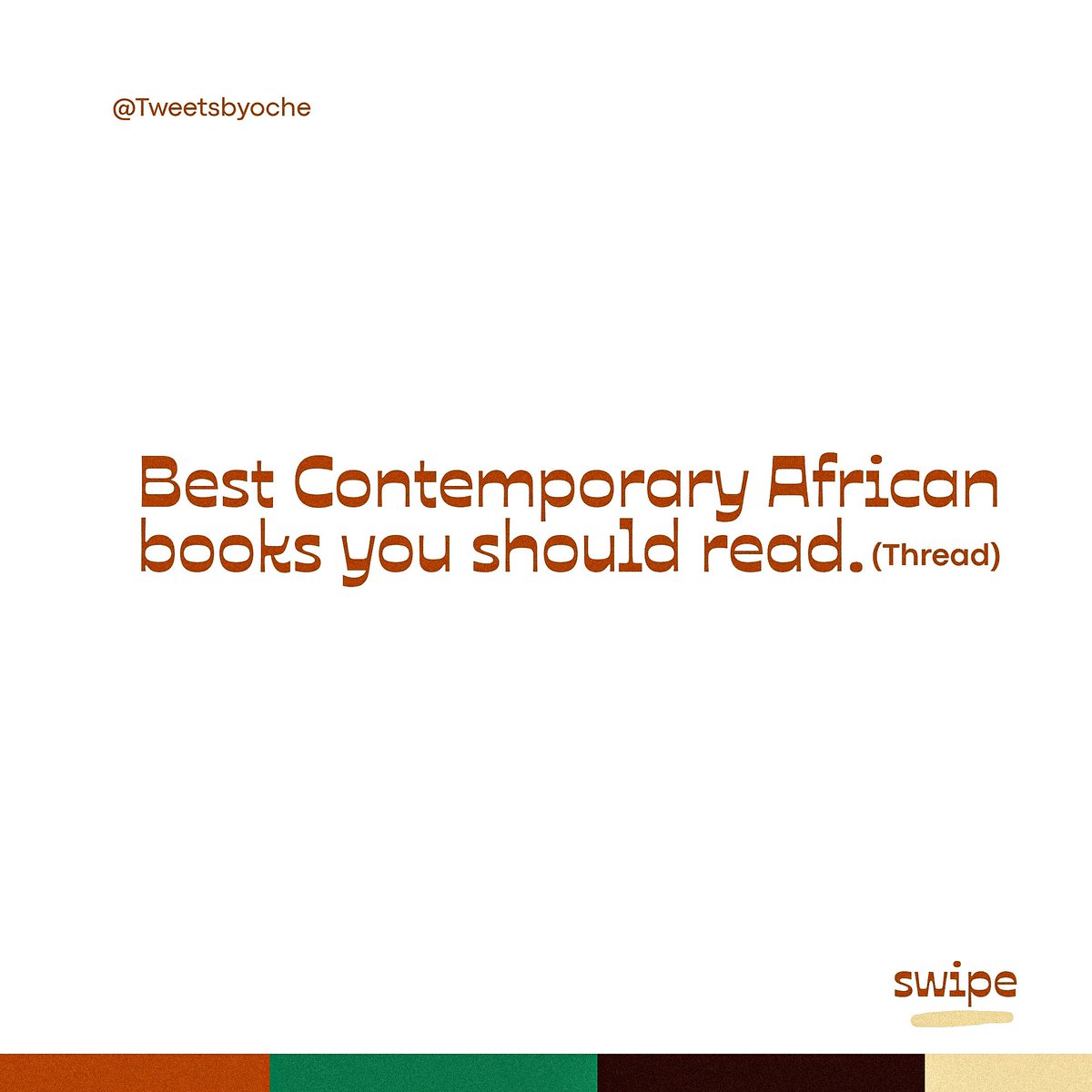 African contemporary books/authors aren't talked about enough. Here are some good recommendations to start with. ❤️ —