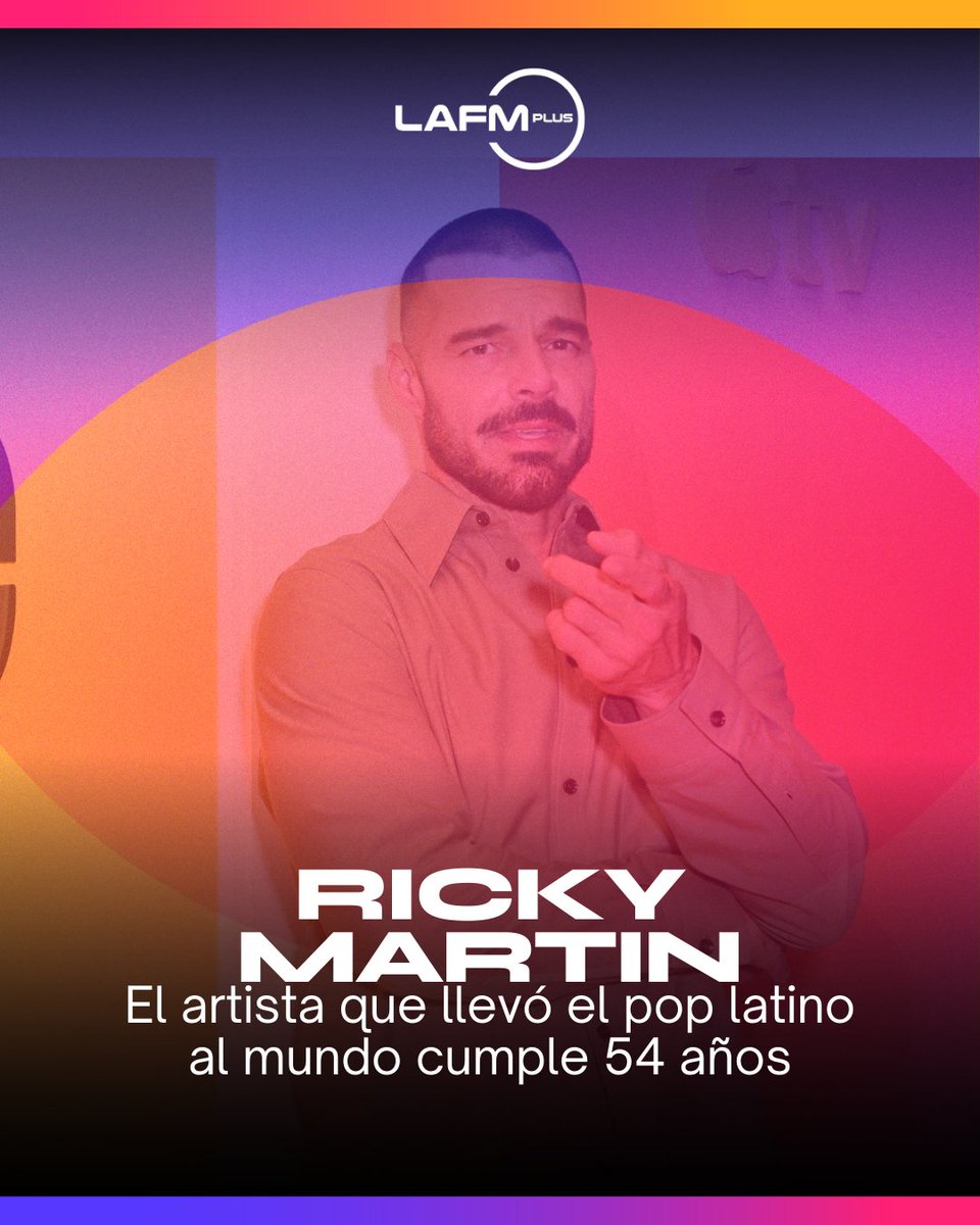 lafmplus's tweet image. 🎉 Hoy celebramos a un ícono del escenario y la música.

🎤 Ricky Martin cumple 54 años

Voz, energía y canciones que siguen acompañando nuestras historias.

💬 ¿Cuál es esa canción suya que nunca sacas de tu playlist? 🎶👇

#RickyMartin #LaFMPlus