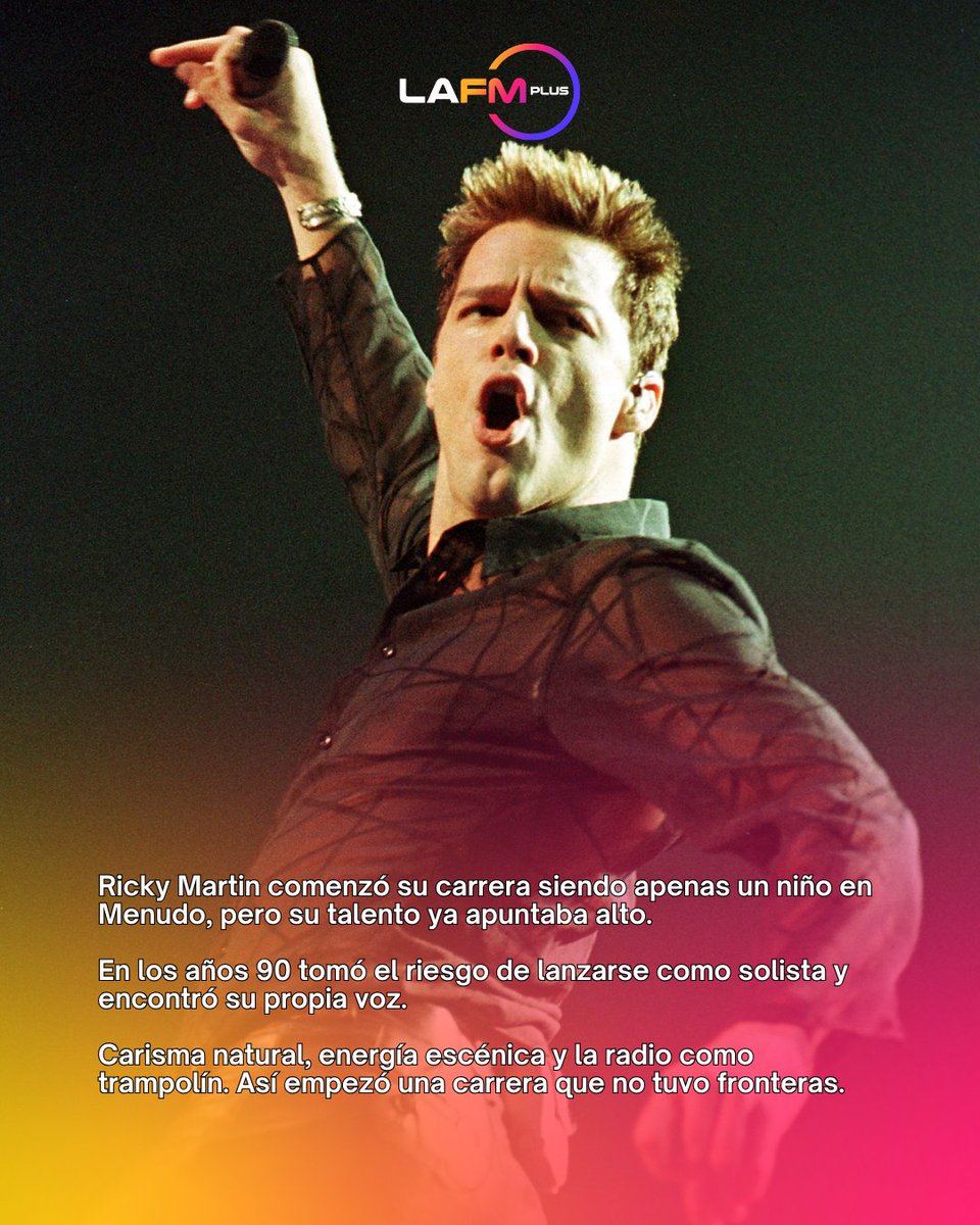 lafmplus's tweet image. 🎉 Hoy celebramos a un ícono del escenario y la música.

🎤 Ricky Martin cumple 54 años

Voz, energía y canciones que siguen acompañando nuestras historias.

💬 ¿Cuál es esa canción suya que nunca sacas de tu playlist? 🎶👇

#RickyMartin #LaFMPlus