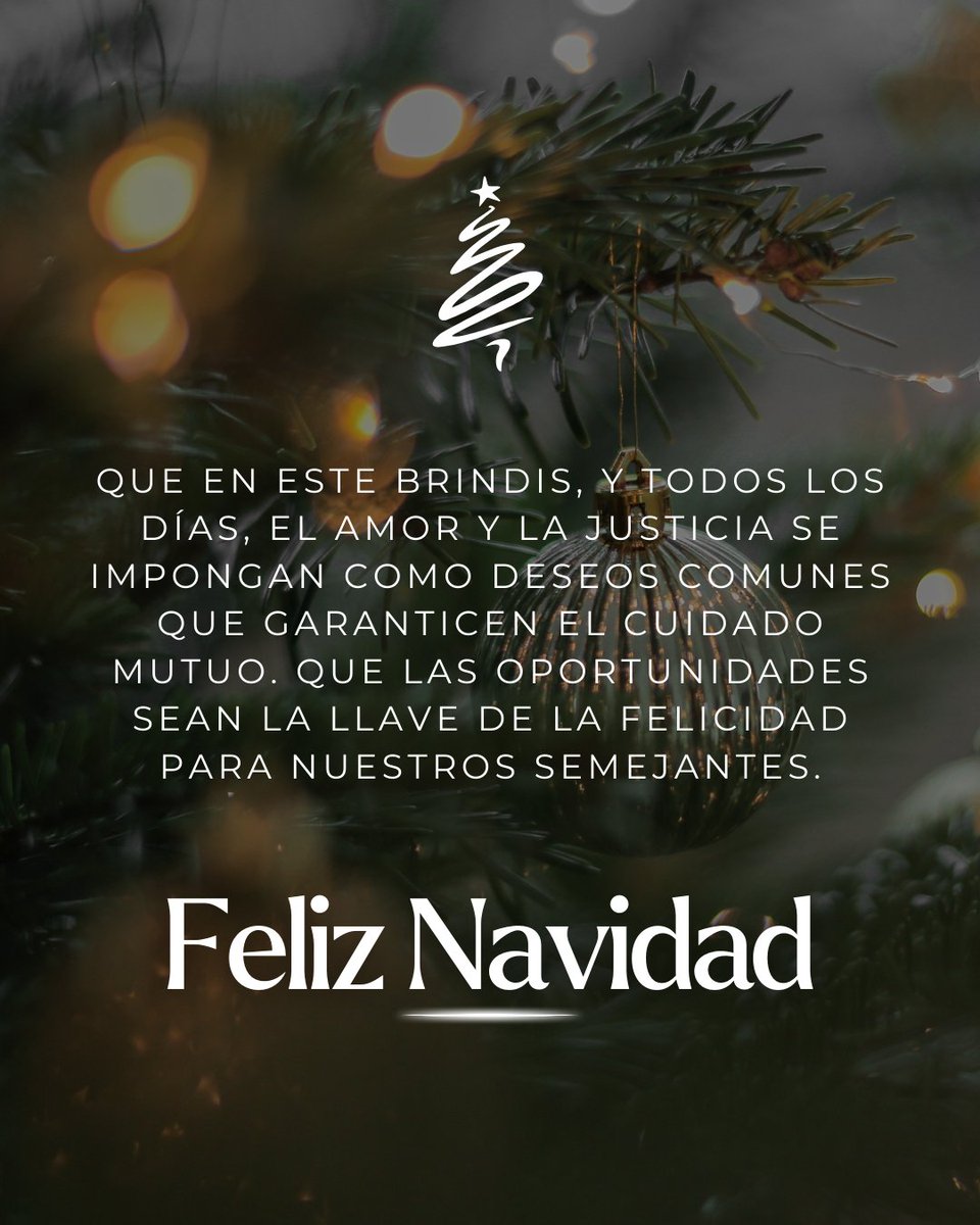 Que en este brindis, y todos los días, el amor y la justicia se impongan como deseos comunes que garanticen el cuidado mutuo. 

En tiempos difíciles, sigamos eligiendo el encuentro, la esperanza, la solidaridad y la defensa de los valores que nos permiten construir una sociedad