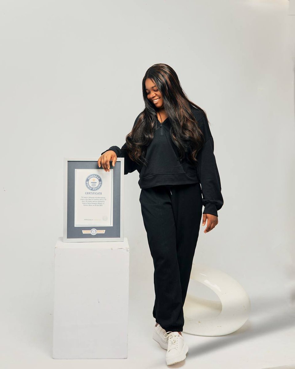 CampusHypeCrew's tweet image. Vanessa Selase Azoumaro, an alumna of KNUST has officially been awarded her Guinness World Records certificate after breaking the world record with a 56-hour, 30-minute nonstop gameplay of Ghost of Tsushima during an endurance gaming challenge held in Kumasi.

#KNUST…