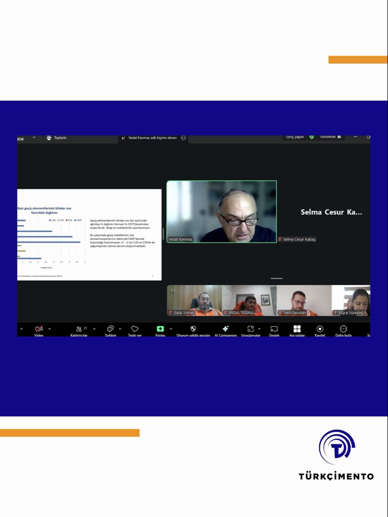 TÜRKÇİMENTO AKADEMİ programları kapsamında Alternatif Yakıt ve Hammaddelerin Çimento Kalitesine Etkisi Eğitimi, Akçansa Çimento talebi üzerine 23-24 Aralık 2025 tarihleri arasında çevrim içi olarak 17 katılımcı ile gerçekleştirildi.

#türkçimento #temelindebizvarız