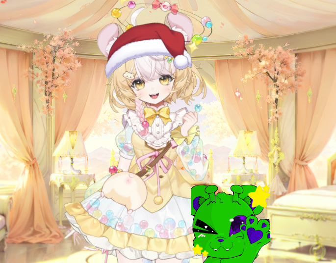 HamuchiVT's tweet image. HAPPY HOLIDAYS AND MERRY CHRISTMAS TO YOU ALL~~~xoxo - Hamuchi &amp;amp; Milton &amp;lt;3 #vtuber #twitch #christmas #hamster