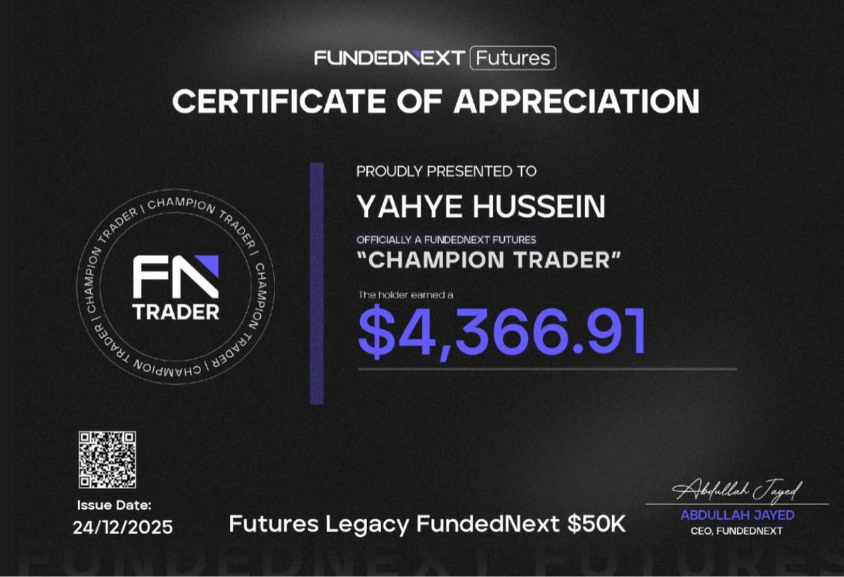 YayeSein's tweet photo. This is my last payout of 2025 🎉🎉

2026 will be a greater year, Insha’Allah.
@FundedNext @fnfutures @Flynn3624 https://t.co/Ourfy7dHx6